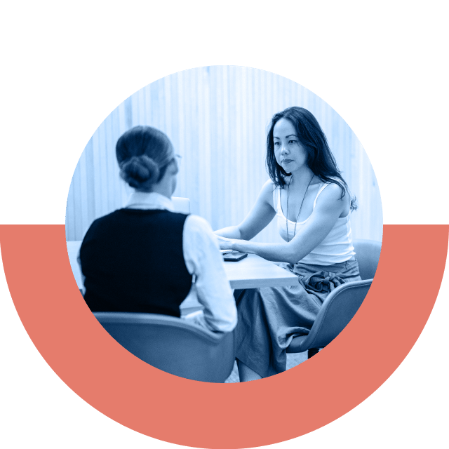 Female doctor talking to Patient